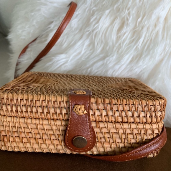 🌾 Hand picked Rattan Straw crossbody bag - Picture 6 of 8